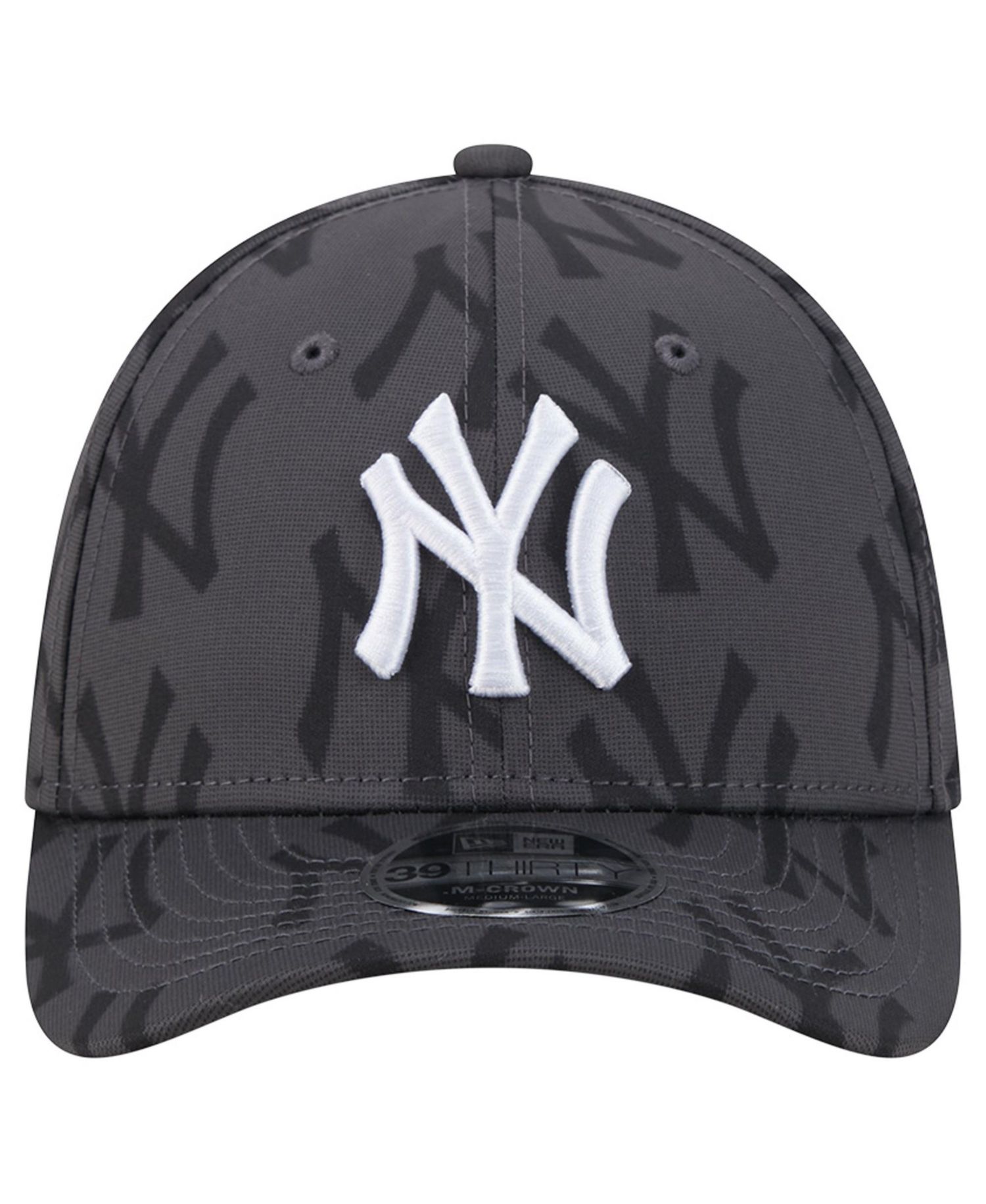 Men's Gray New York Yankees Halftone 39THIRTY Flex Hat
