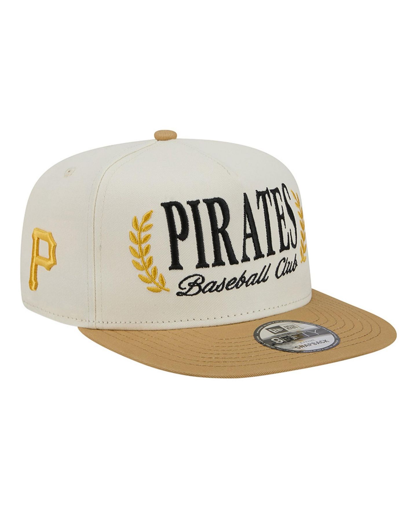Мужская кепка New Era Cream Pittsburgh Pirates Club 9FIFTY A-Frame Snapback Hat — фото 1