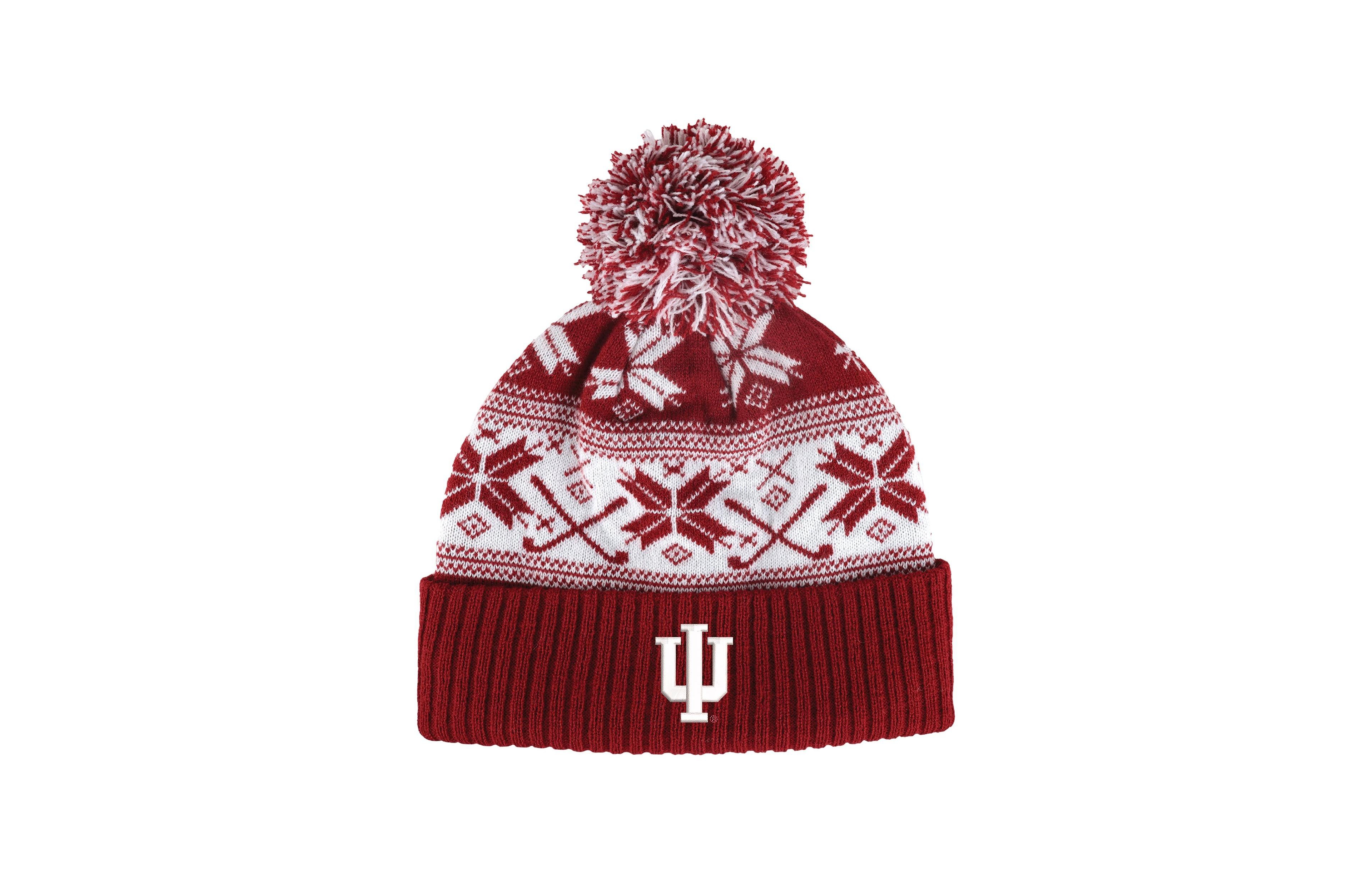 Ahead Men's and Women's Indiana Hoosiers Cuffed Knit Pom Hat
