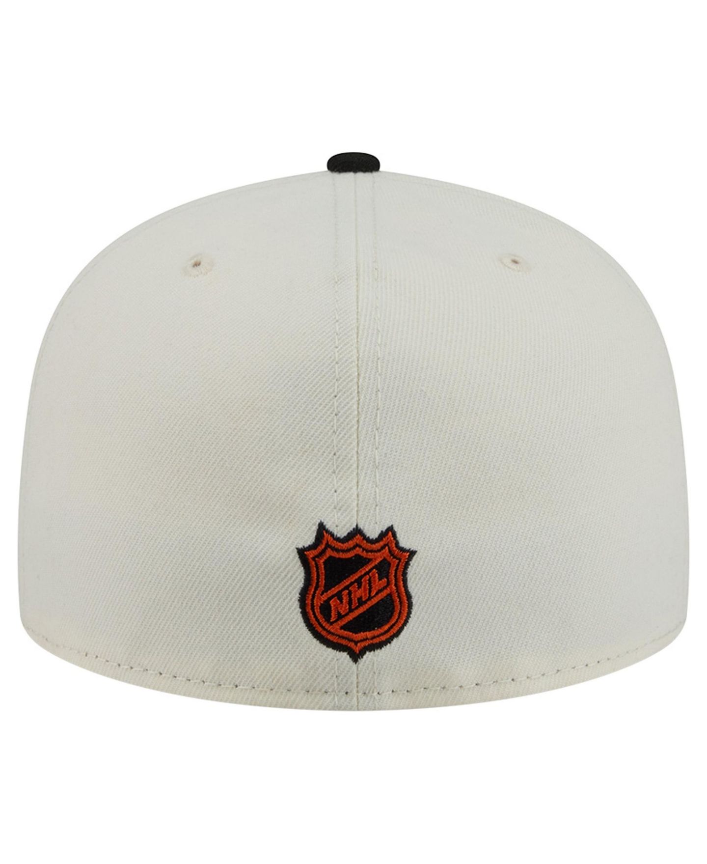 Мужская кепка New Era Cream/Black Philadelphia Flyers Localized Stitched 59FIFTY Fitted Hat — фото 4