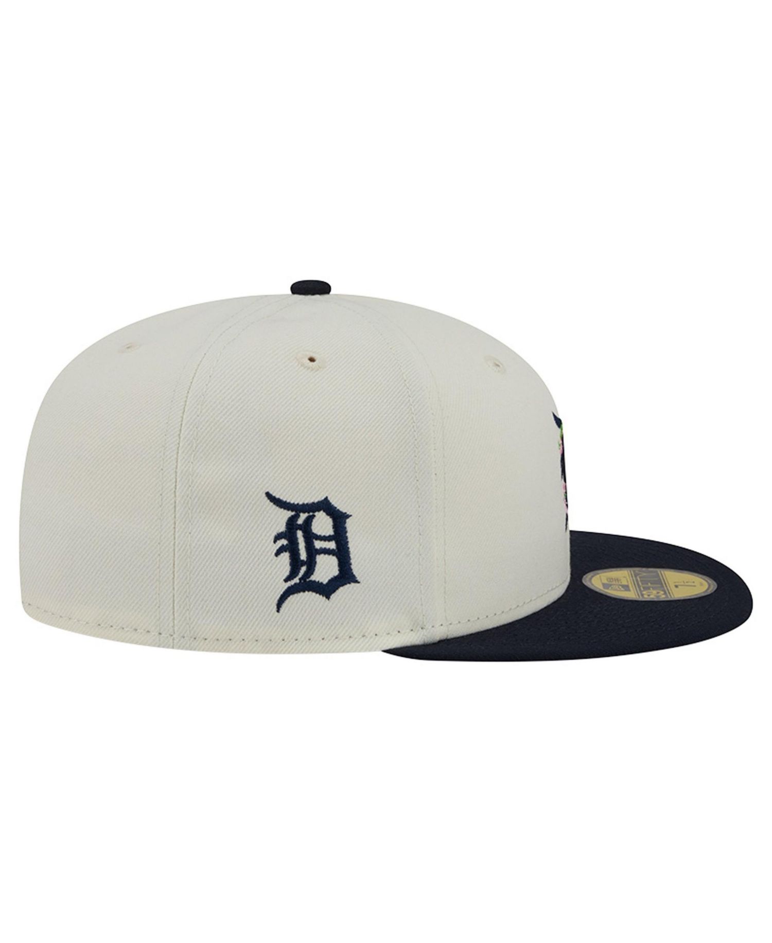 Men's White/Navy Detroit Tigers Blossom 59FIFTY Fitted Hat