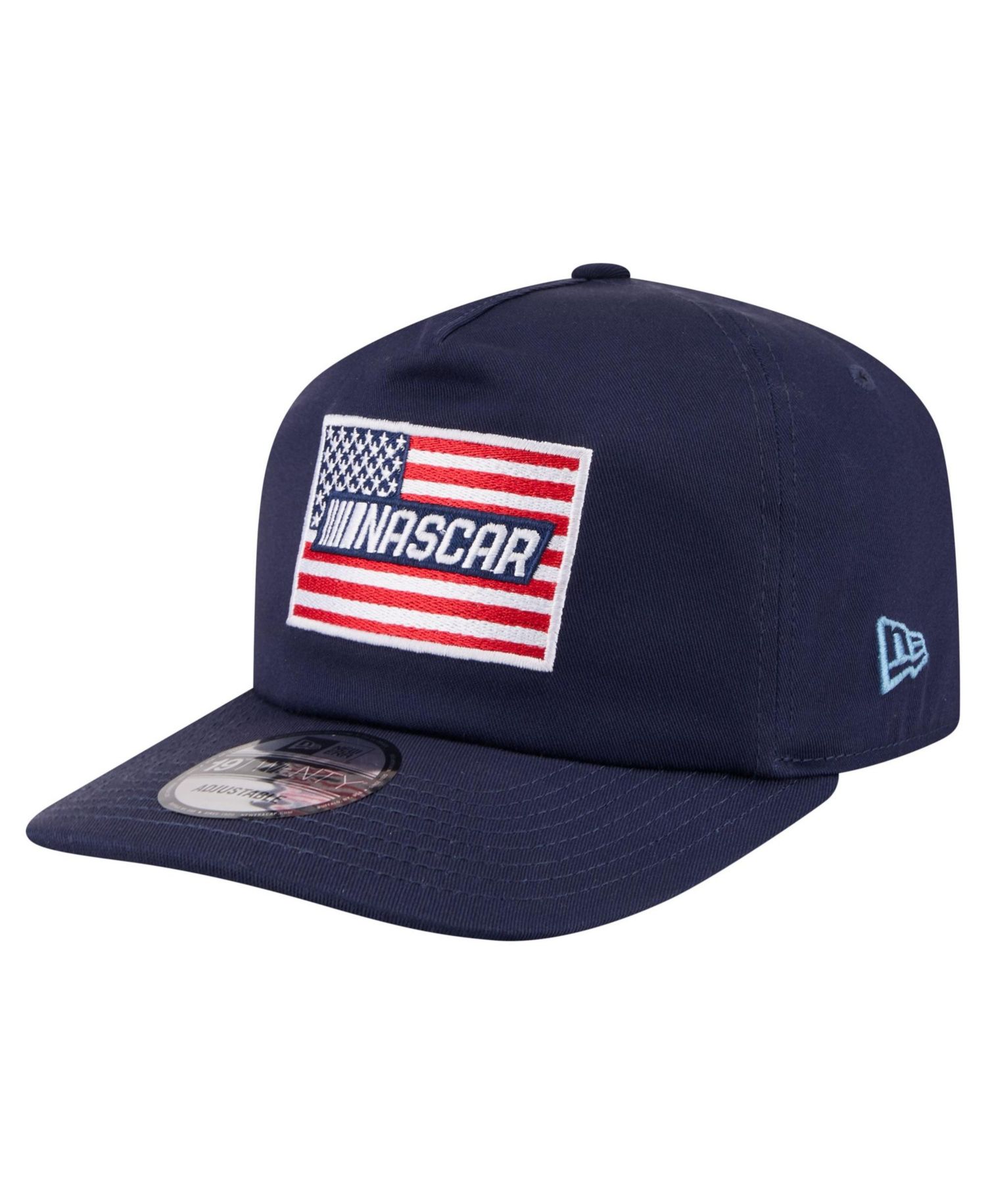 Men's Navy NASCAR Race The Base American Flag 19TWENTY Adjustable Hat