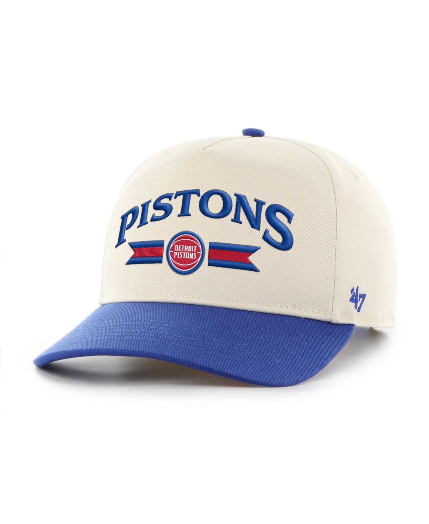 Men's '47 Natural Detroit Pistons Fast Break Chase Hitch Adjustable Hat