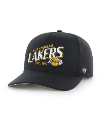 Men's '47 Black Los Angeles Lakers Fast Break Chase Hitch Adjustable Hat