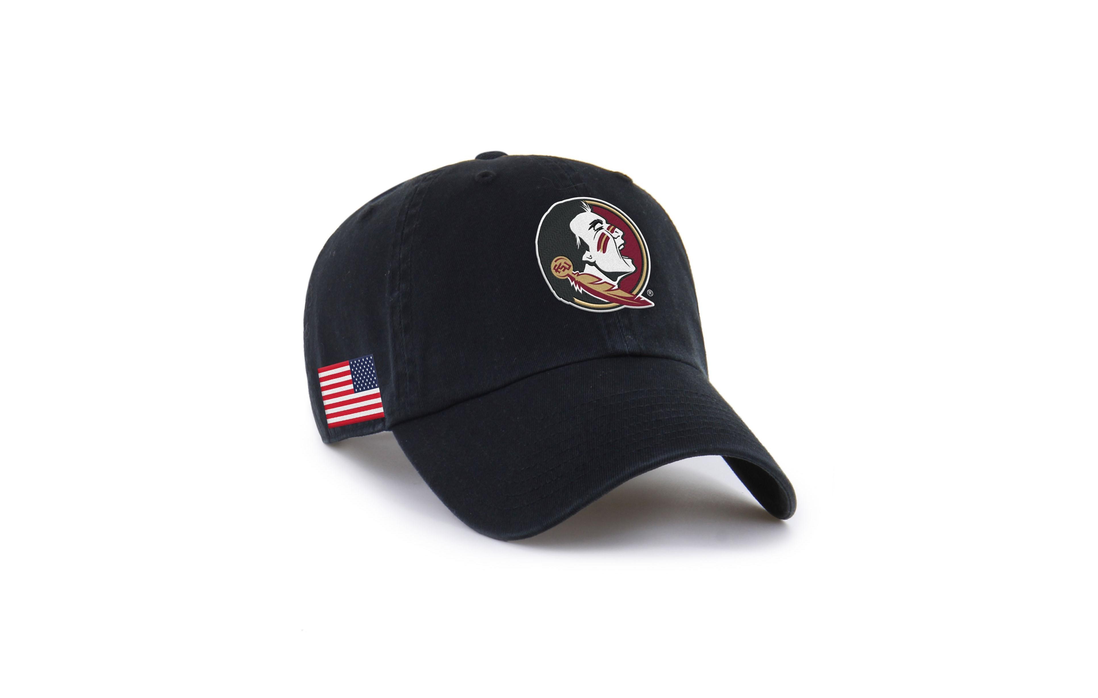 '47 Brand Florida State Seminoles Americana Heritage American Flag Patch Adjustable Baseball Cap