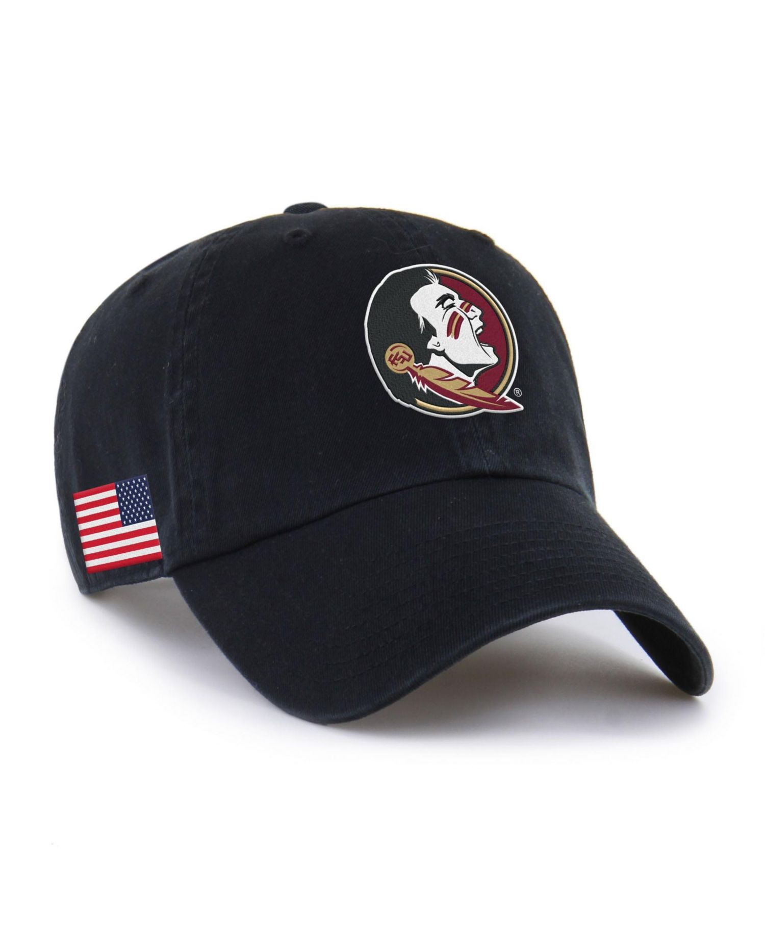 Men's '47 Black Florida State Seminoles Americana Heritage Clean Up Adjustable Hat