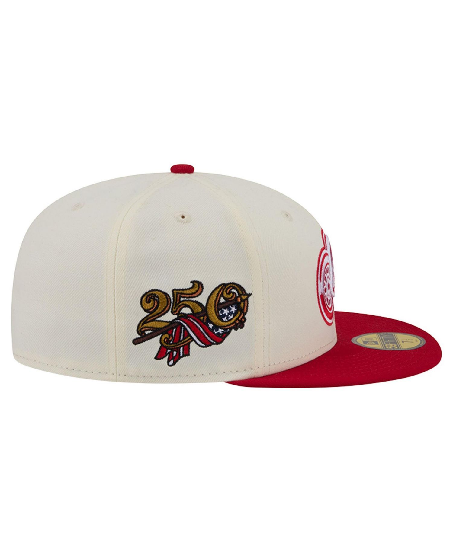 Men's Cream Detroit Red Wings America's 250th Two-Tone 59FIFTY Fitted Hat