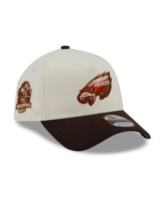 Men's Cream/Brown Philadelphia Eagles Pumpkin Spice A-Frame 9FORTY Adjustable Hat
