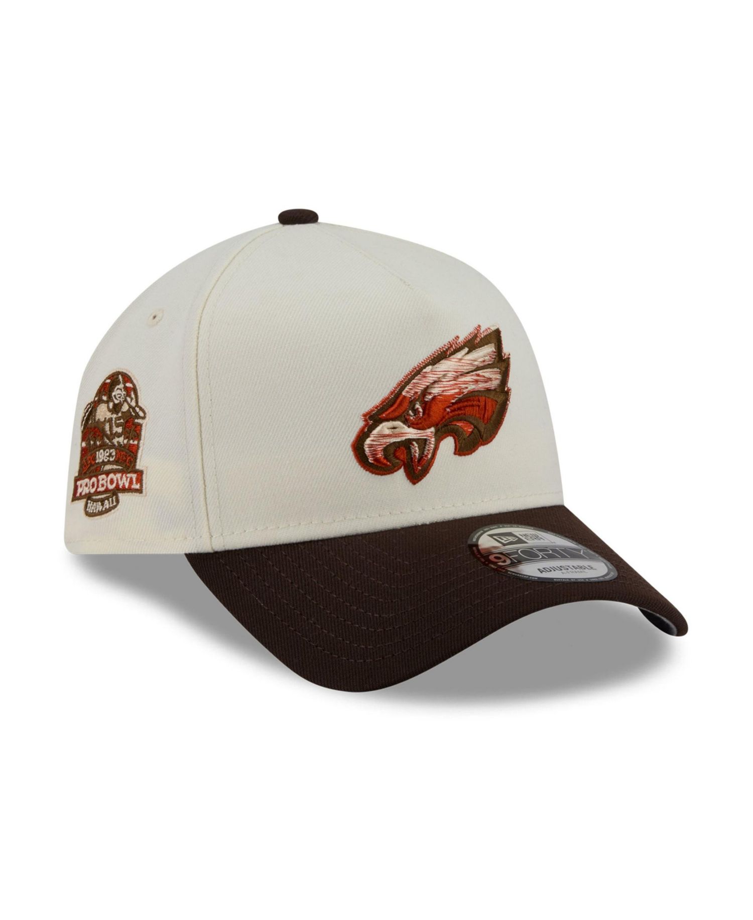 Men's Cream/Brown Philadelphia Eagles Pumpkin Spice A-Frame 9FORTY Adjustable Hat