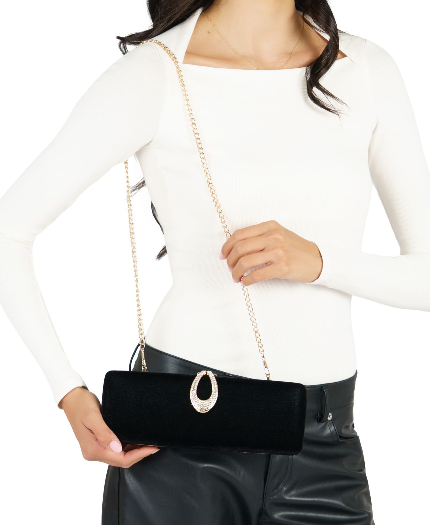 Rumi Slim Minaudiere Small Clutch Handbag