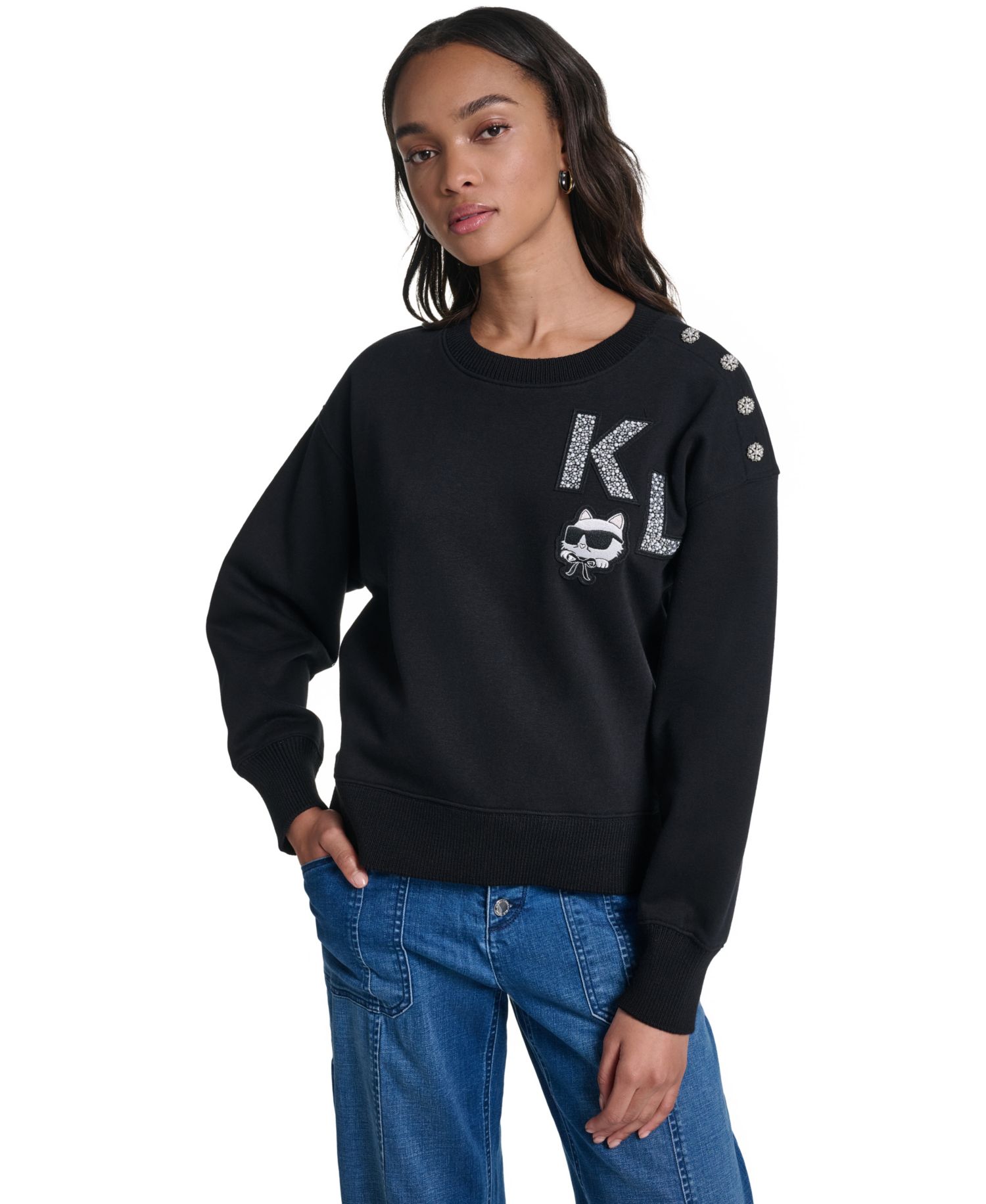 Women's Choupette Embellished Crewneck Long-Sleeve Sweatshirt
