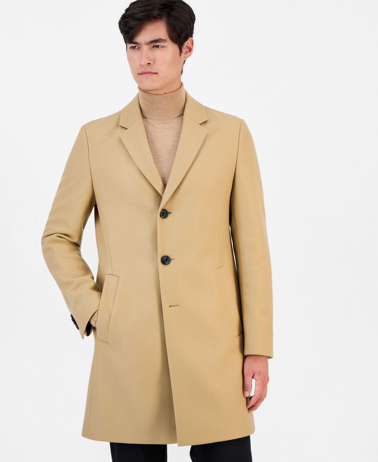 Men's Regular-Fit Cashmere Overcoat