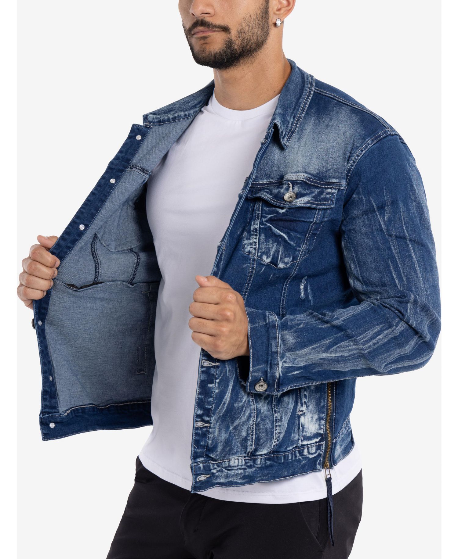 RAW X Men's Flex Distressed Denim Jacket
