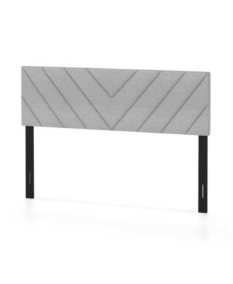 Linen Upholstered Headboard for Full and Queen Size Bed Frames