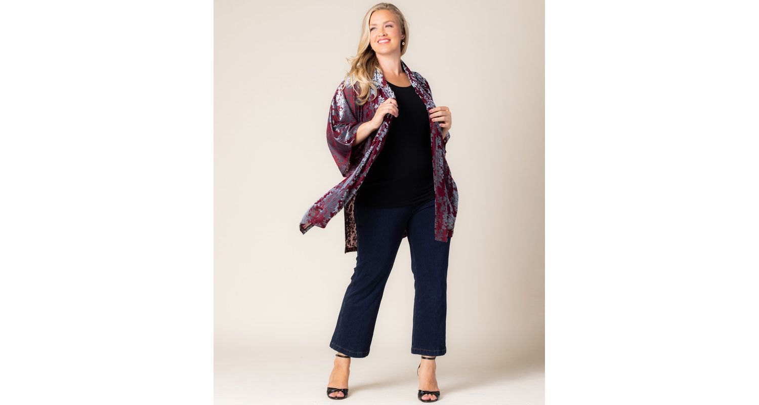 Plus Size Dahlia Velvet Duster Sweater
