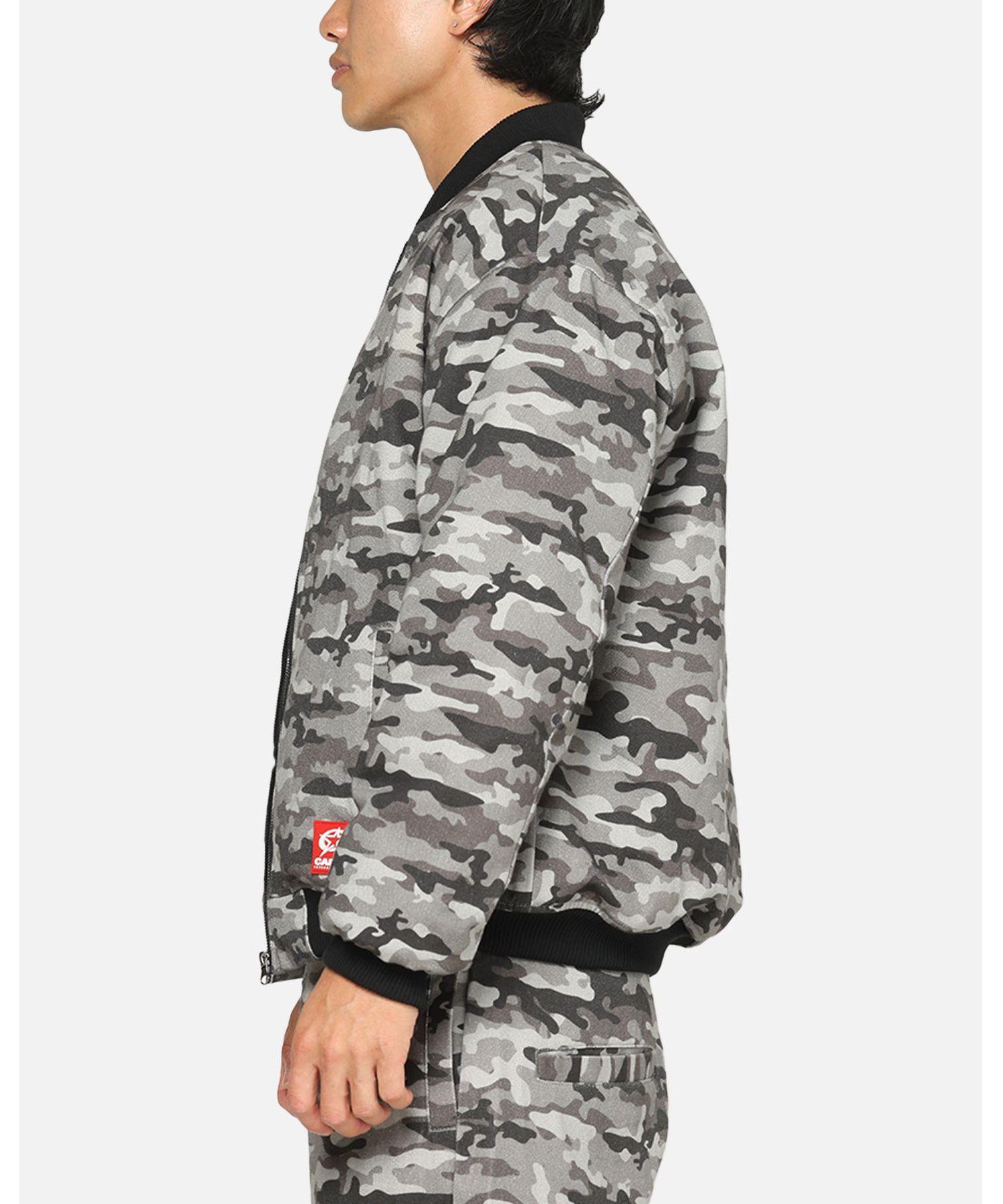 Men's Camo Bomber Lined Jacket