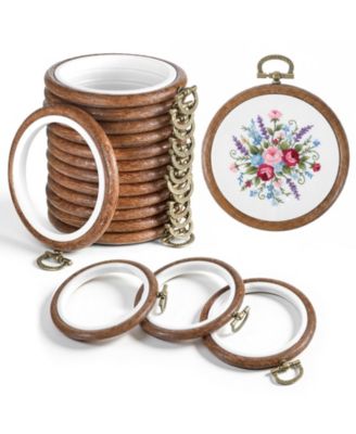 15 Pack Mini Embroidery Hoops Bulk DIY Craft Sewing Frames