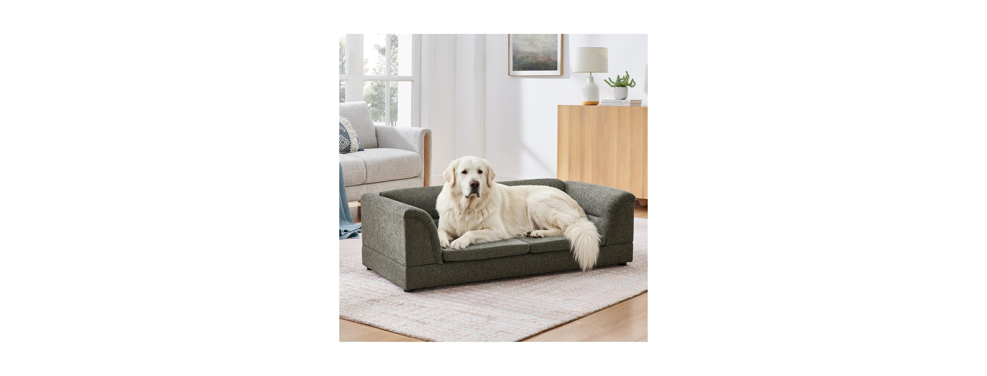 6thdruple Linen Oversized Pet Sofa Bed