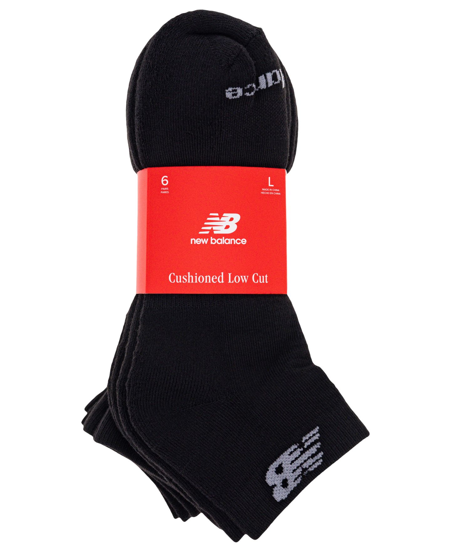 Носки Arch для мужчин, низкие, с поддержкой, 6 шт. — New Balance, цвет: Чёрный — фото 4