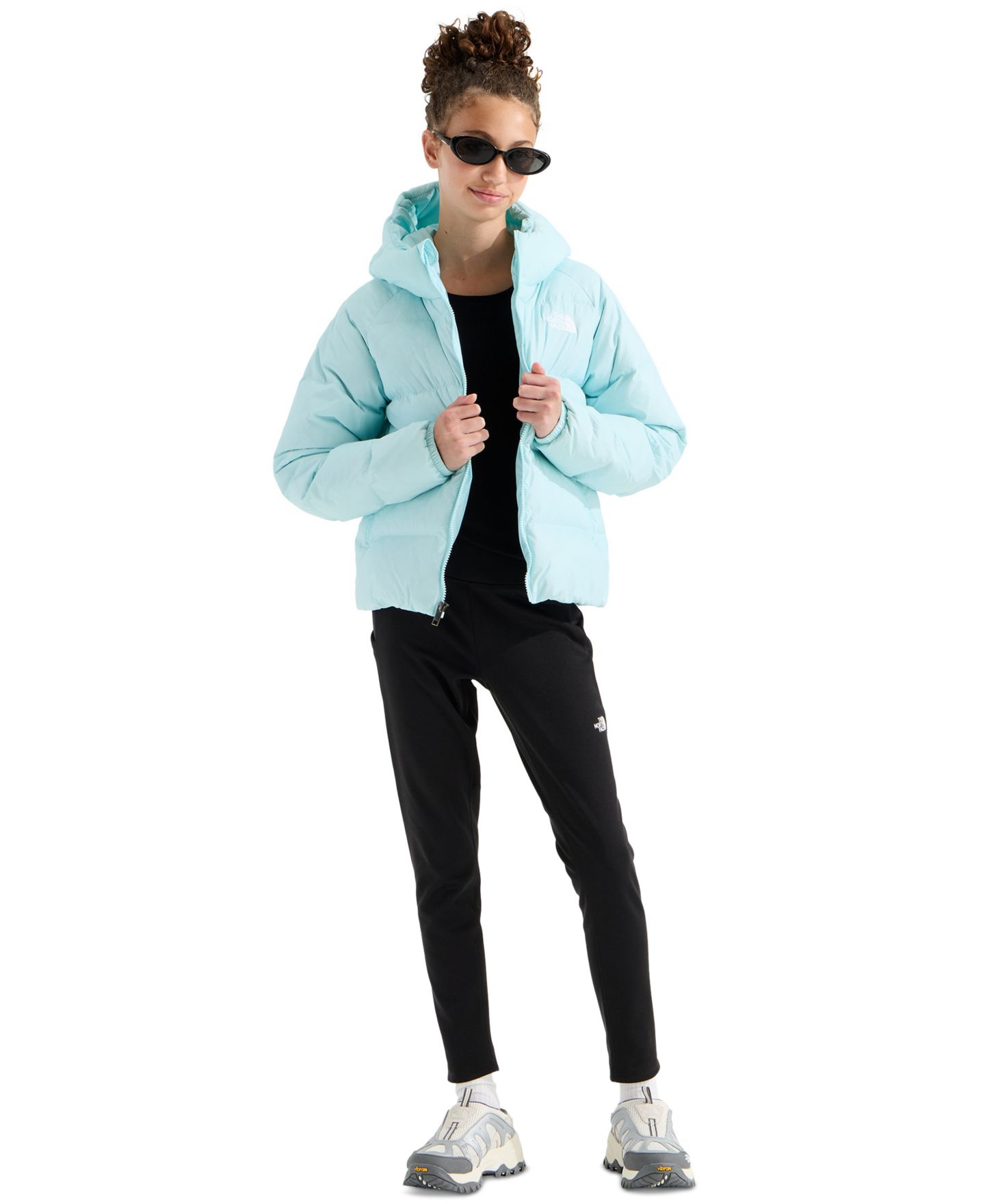 Куртка The North Face Hydrenalite Down Hooded Jacket для девочек, цвет: Glacier — фото 2