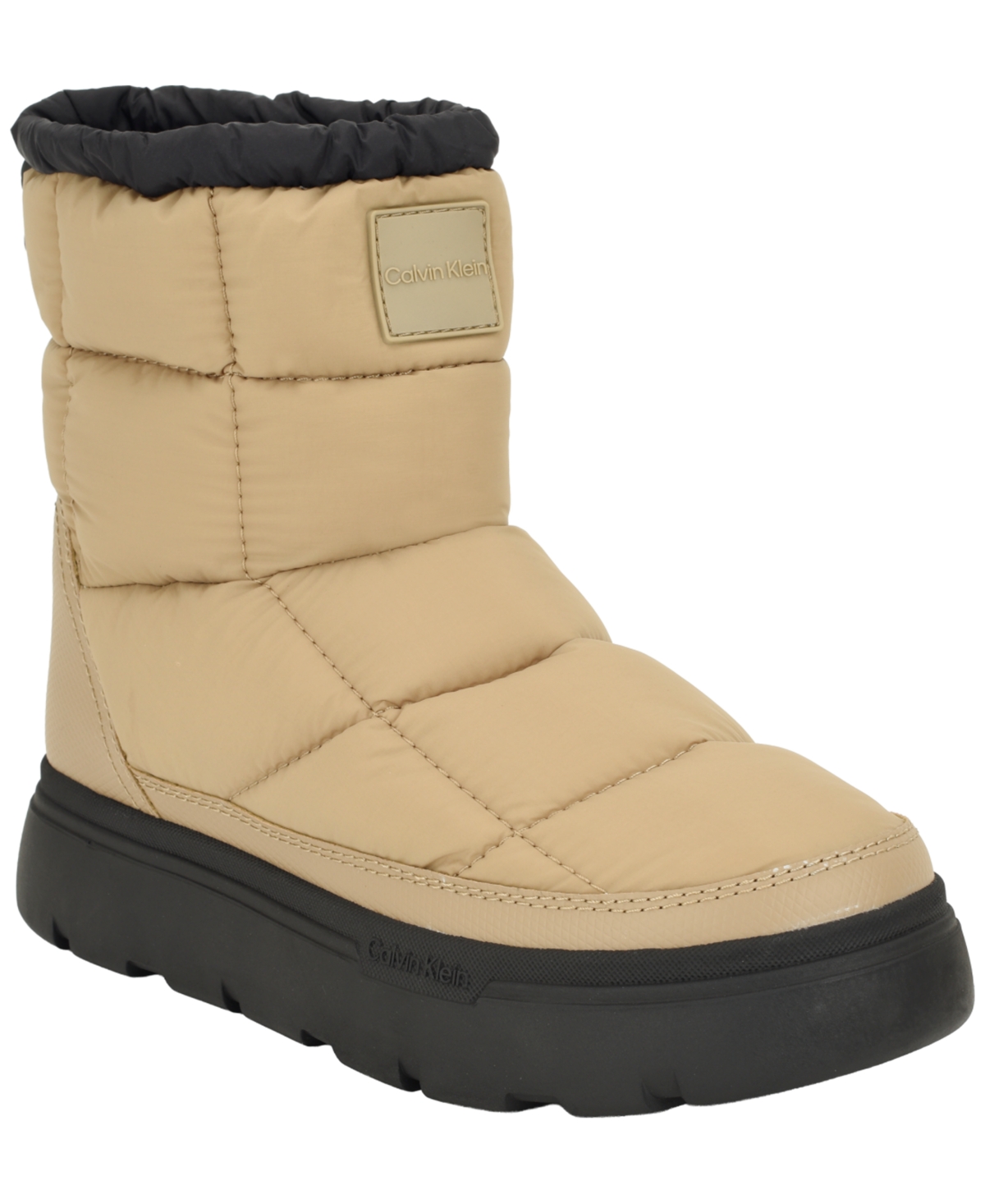 Calvin Klein Women's Kaylen Cold-Weather Quilted Puffer Booties - Taupe/Black