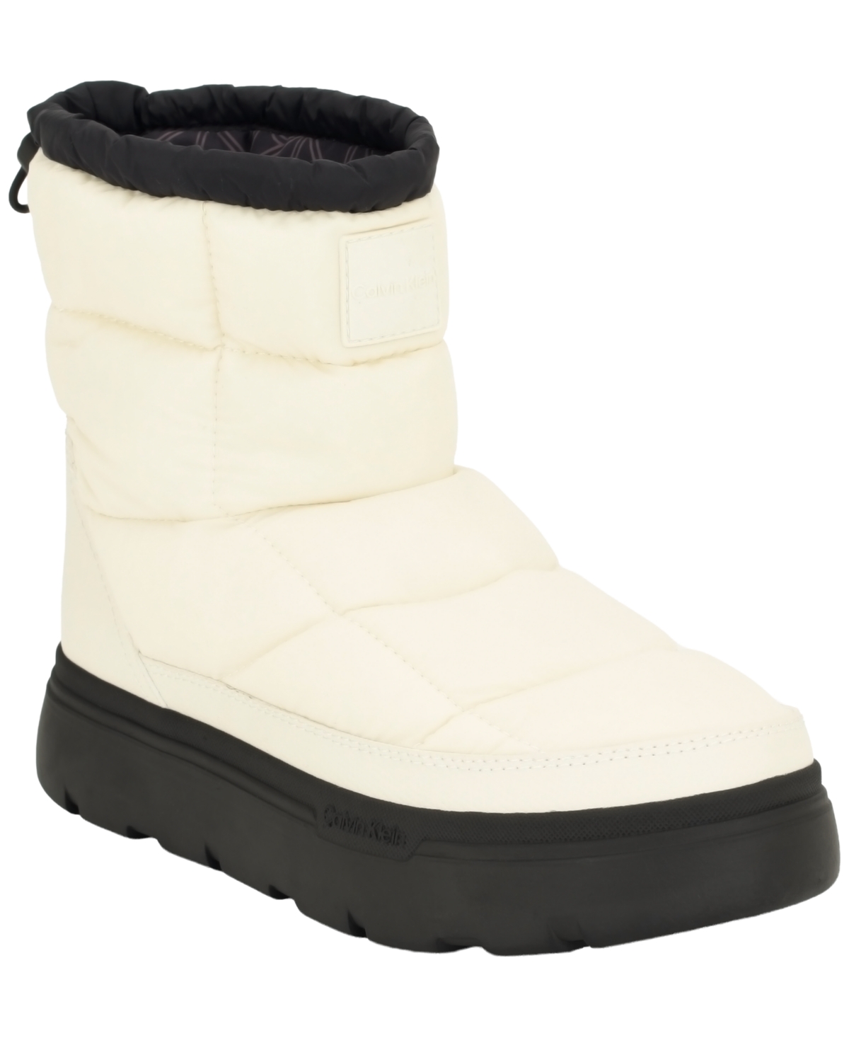 Calvin Klein Women's Kaylen Cold-Weather Quilted Puffer Booties - Whip Cream/Black