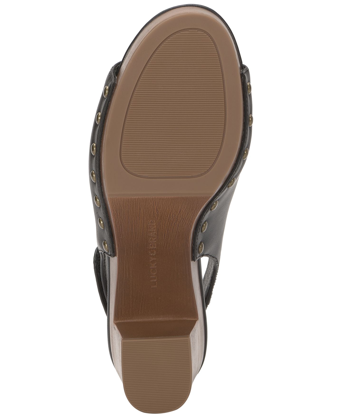 Женские туфли Lucky Brand Harpen Slingback Block Heel Shooties, цвет: Чёрный кожаный — фото 5