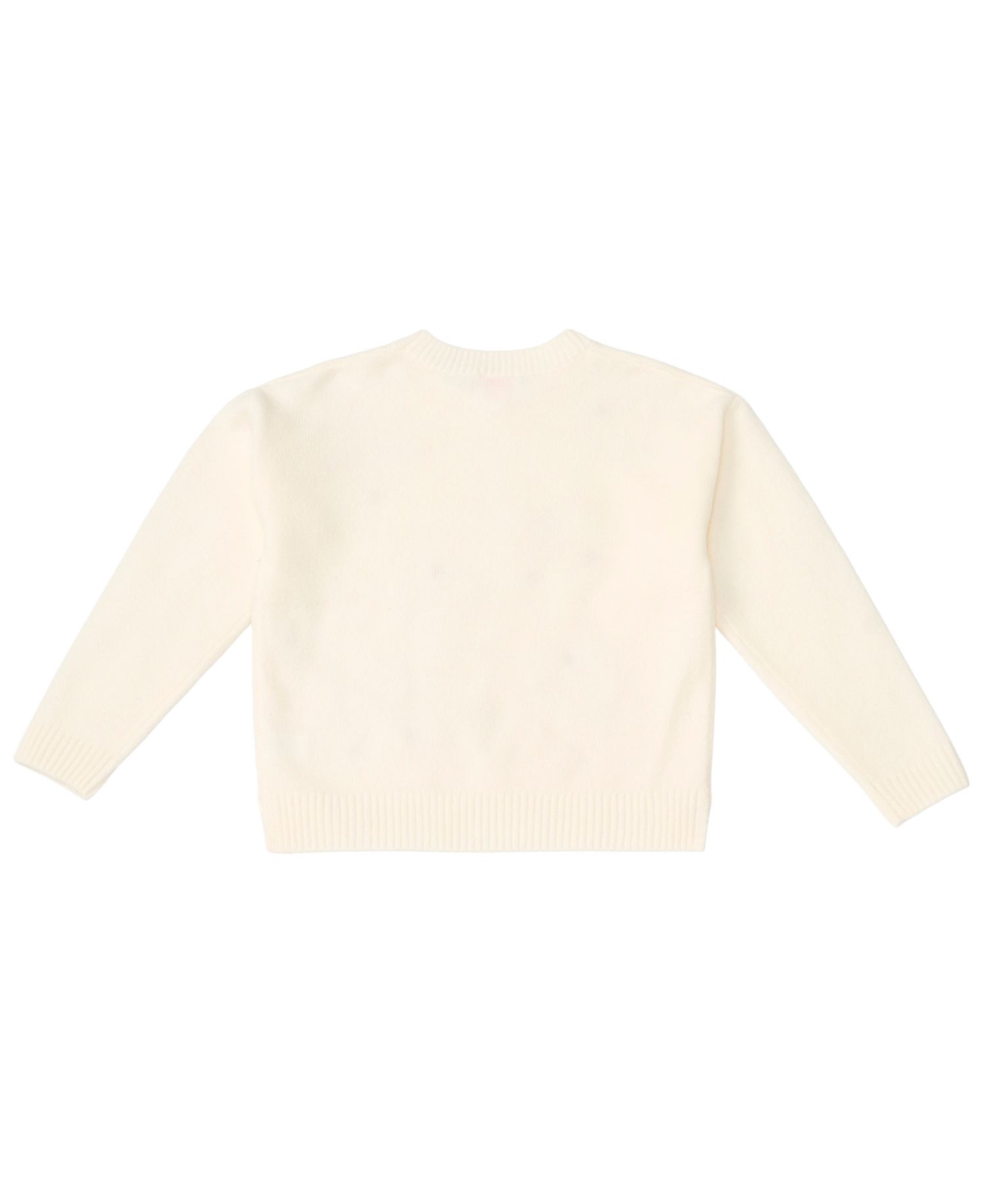 Girls' 7-16 Bow Heart Soutache Long-Sleeve Sweater