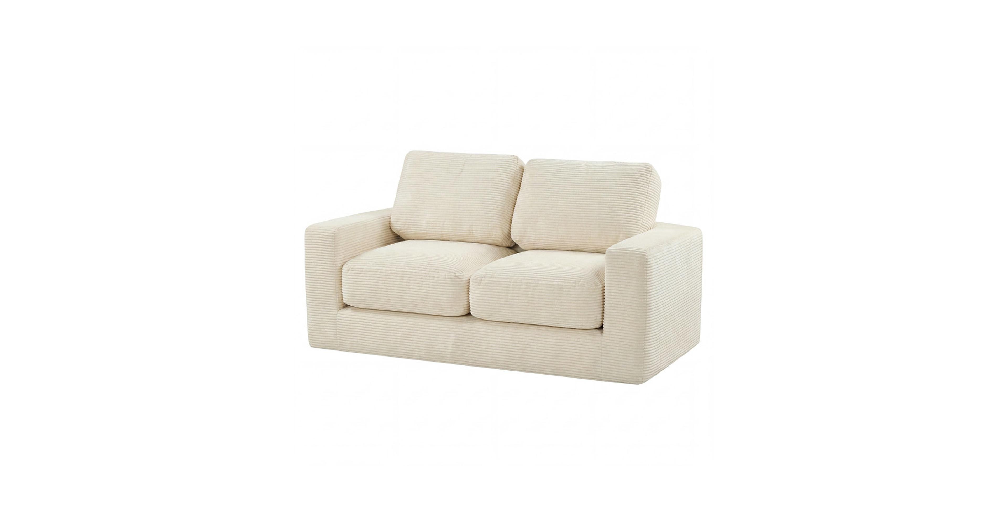 Gouun 62-Inch Floor Couch Loveseat with Removable Corduroy Cover