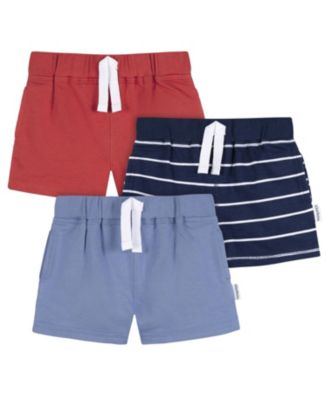 Baby Boys' French Terry Pull-On Shorts, 3-Piece Set
