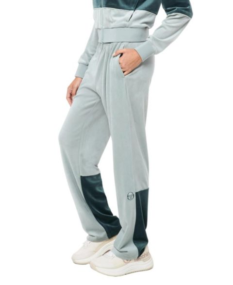 Женские брюки Sergio Tacchini Lina Velour Track, цвет: Зелёный