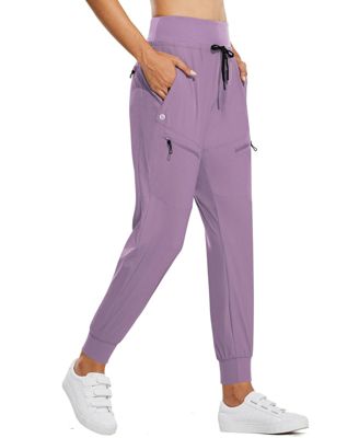 Women's Lightweight Hiking Pants 4 Way Stretch Quick Dry Zippered Pockets