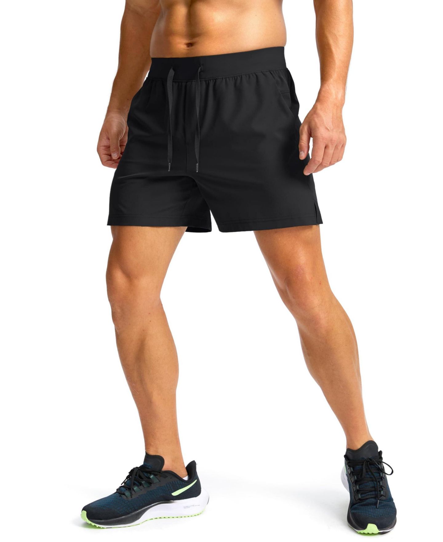 Мужские шорты Furlihong Athletic Zipper-Pocket Shorts, 7" Inseam, цвет: Чёрный, вариант 1 — фото 4
