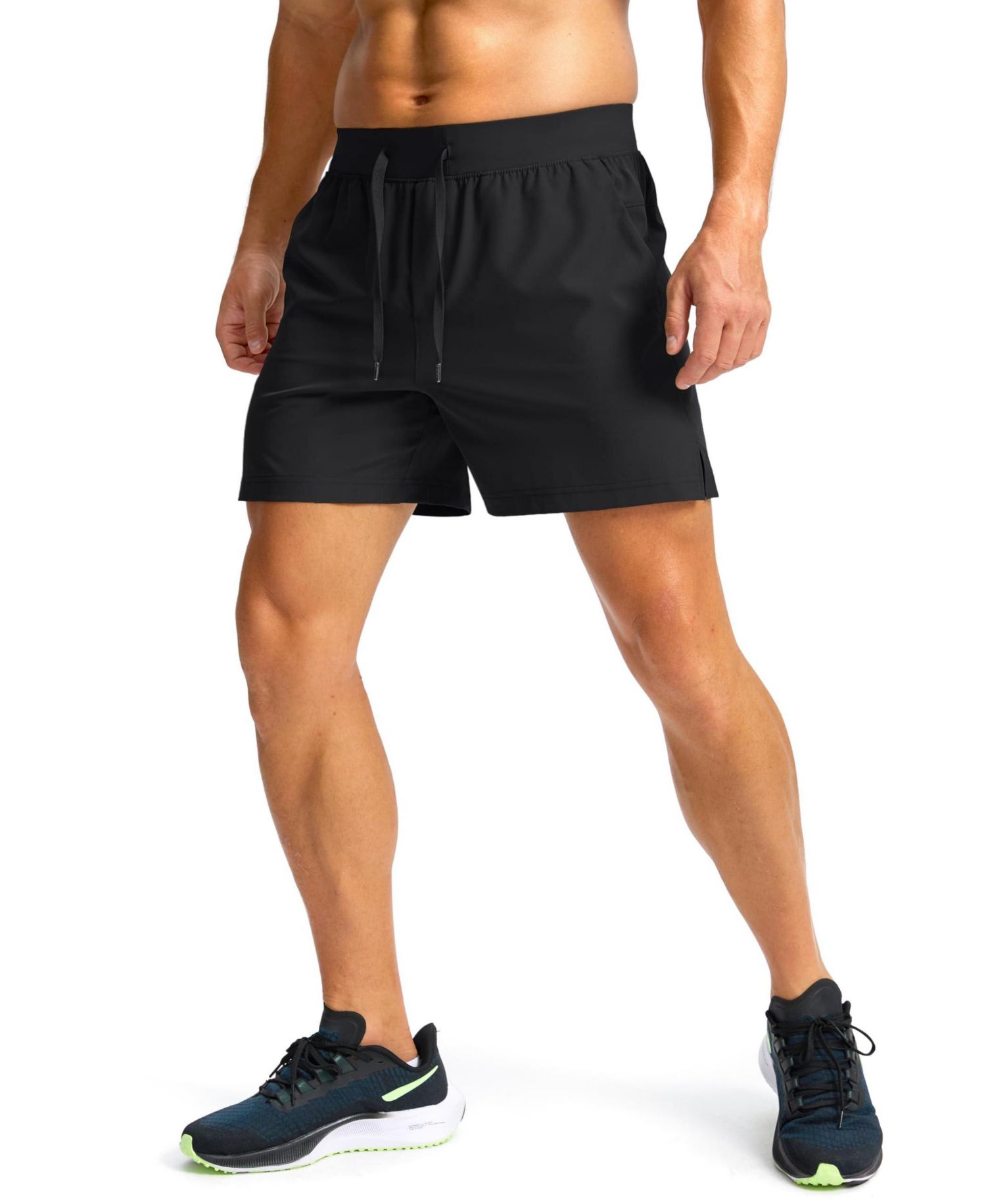 Men's Athletic Zipper-Pocket Shorts, 7" Inseam