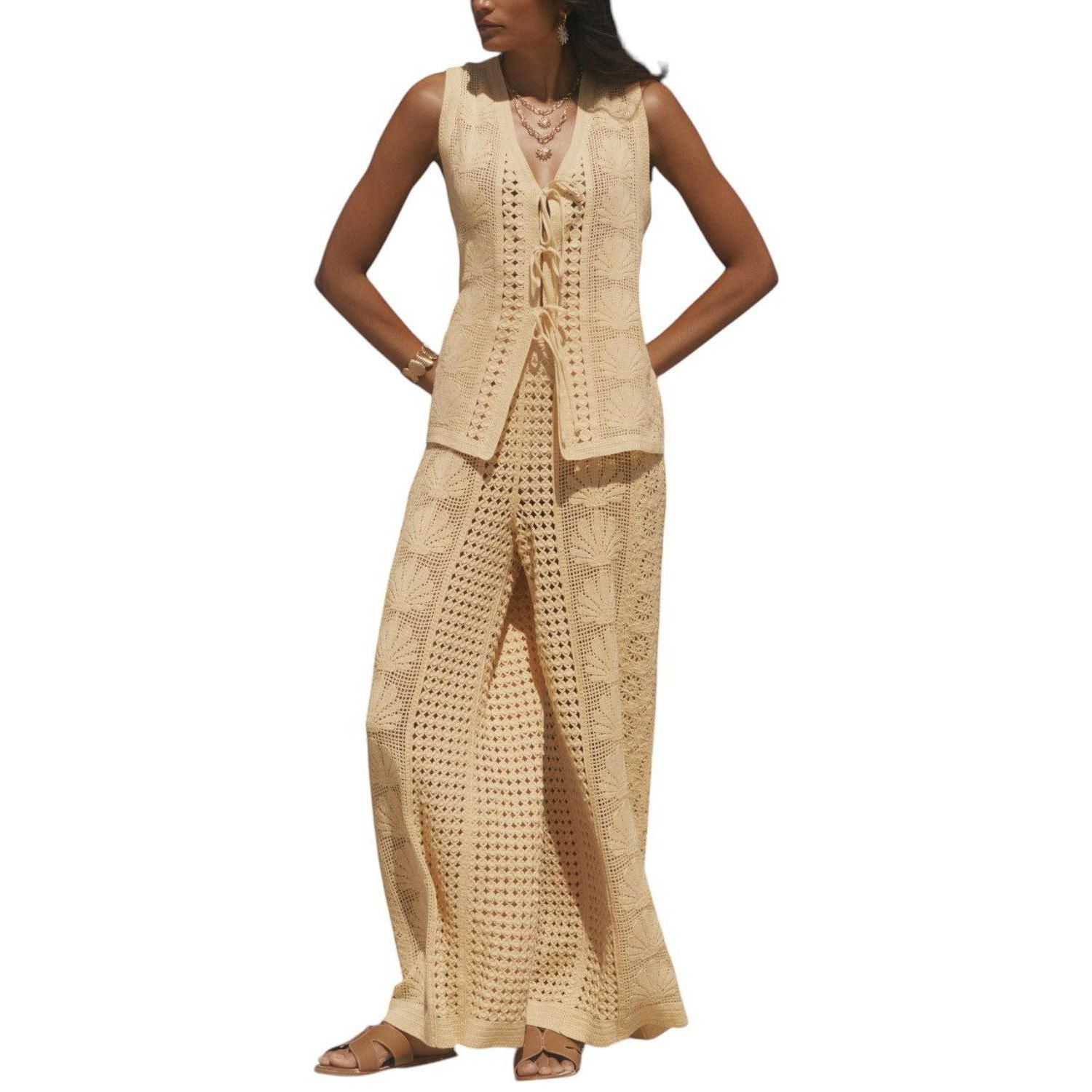 Women's Crochet Knit Trousers