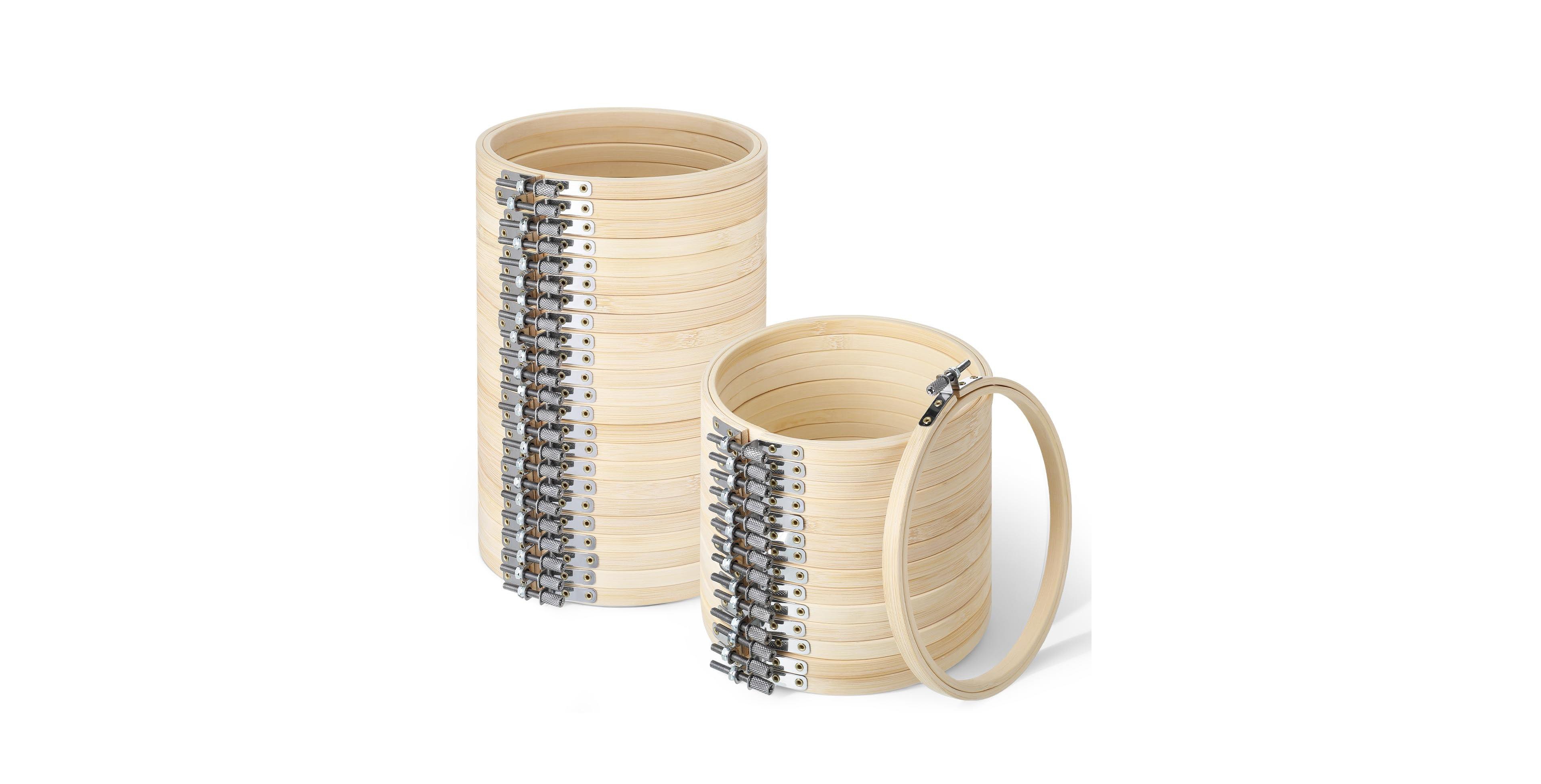 Aeelike 40 Pieces Round Embroidery Hoops Bulk Bulk Frame Cross Hoop Ring For Art Craft Sewing