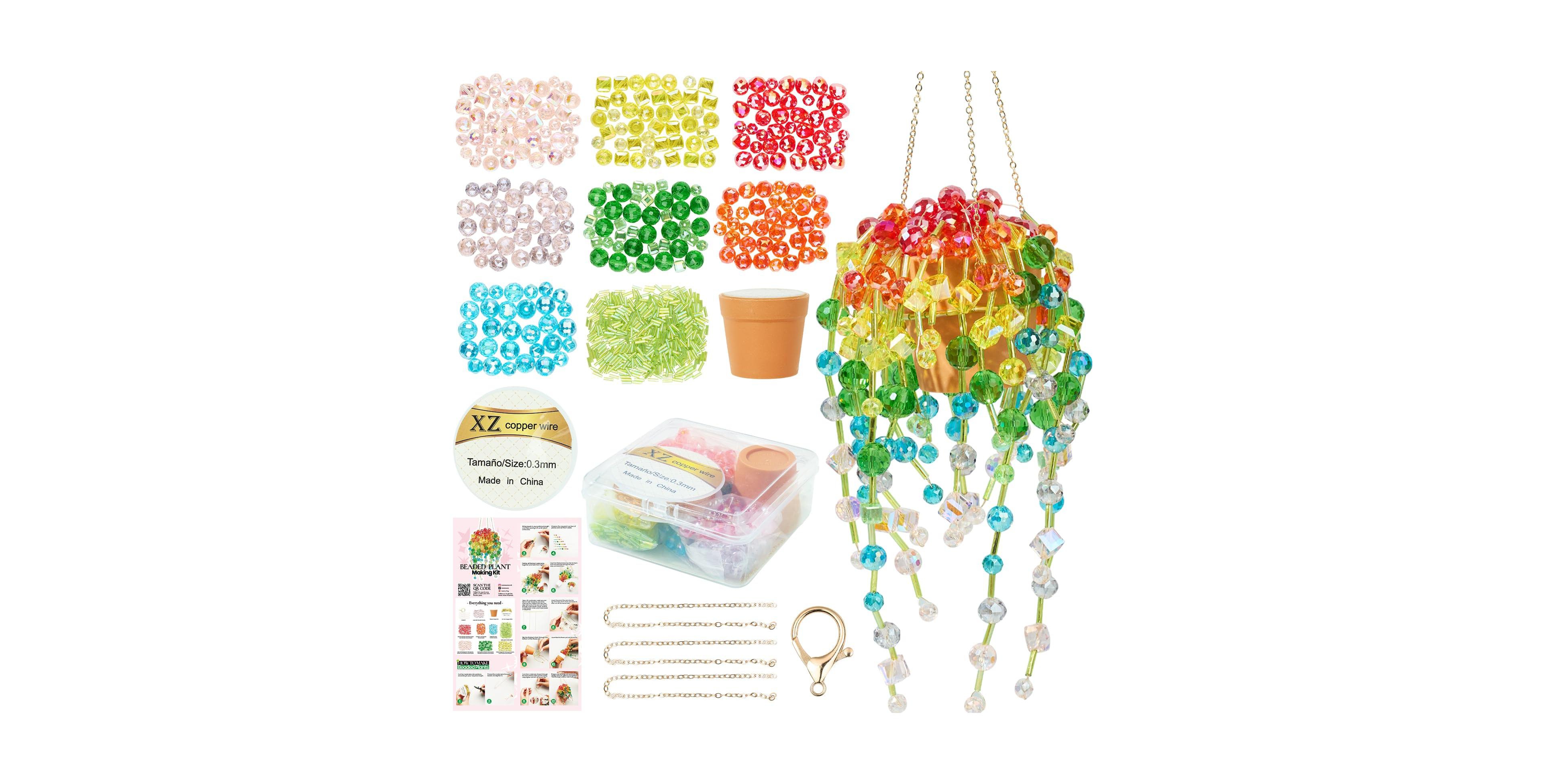 Aeelike Real Glass Crystal Bead Suncatcher Craft Kit All One Hanging Tabletop Decor