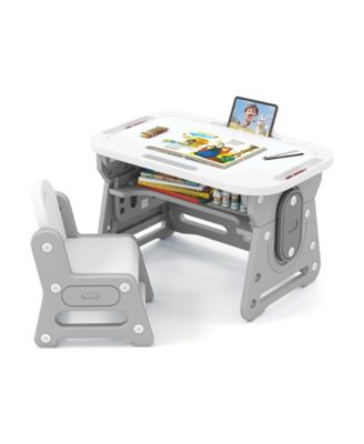 Height-Adjustable Kids Table and Chair Set