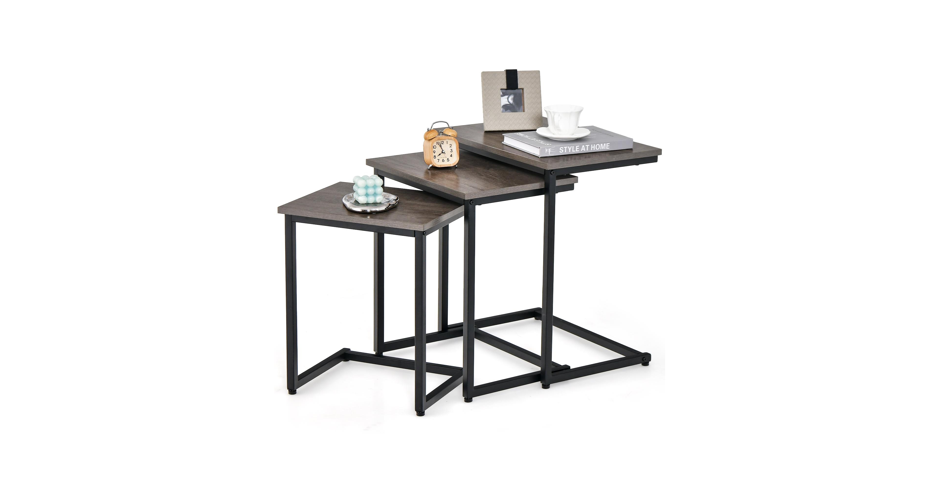 Mecale 3 Pieces Multifunctional Coffee End Table Set