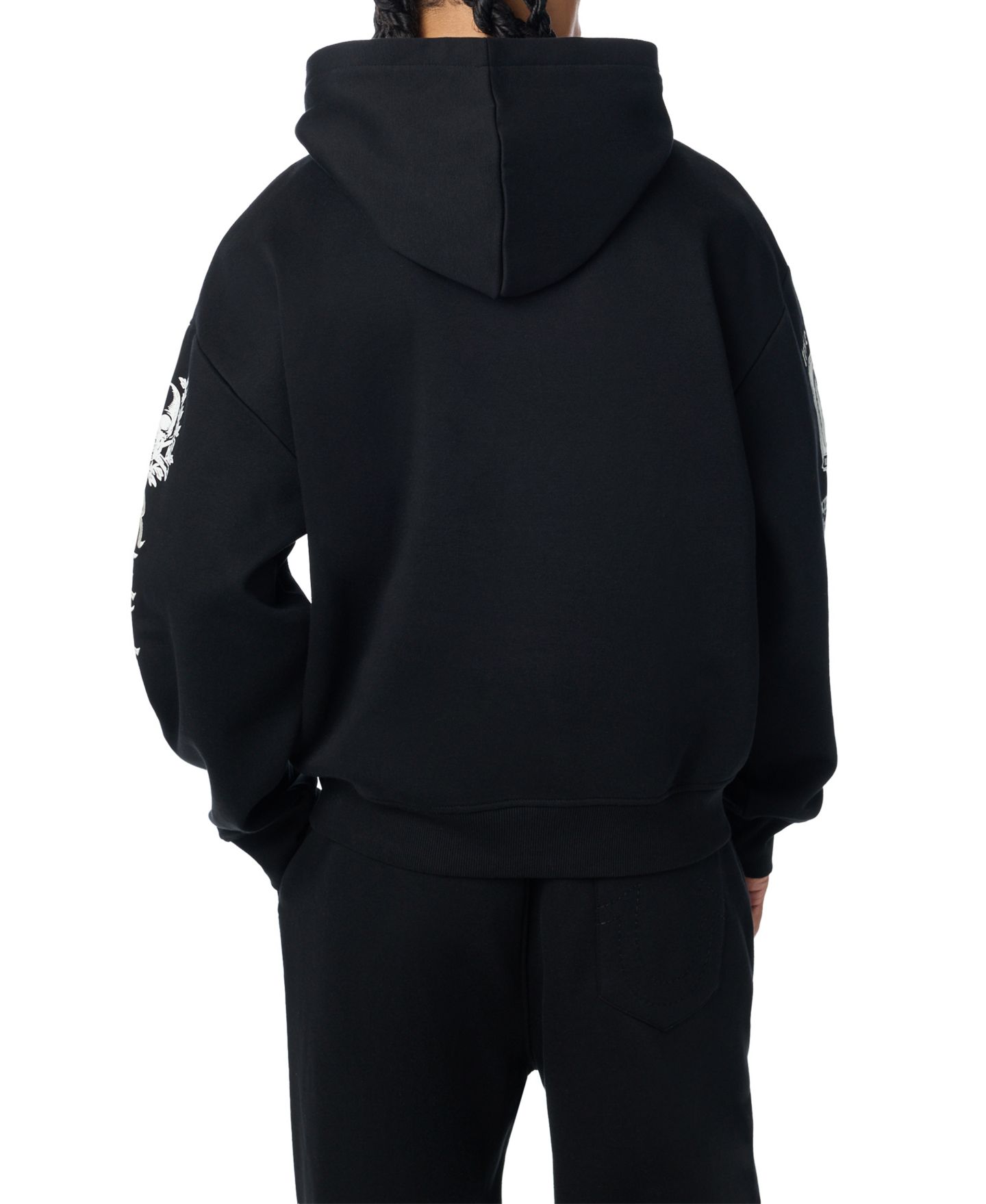 Мужское худи True Religion Endless Reign Graphic Boxy, цвет: Угольно-чёрный — фото 3