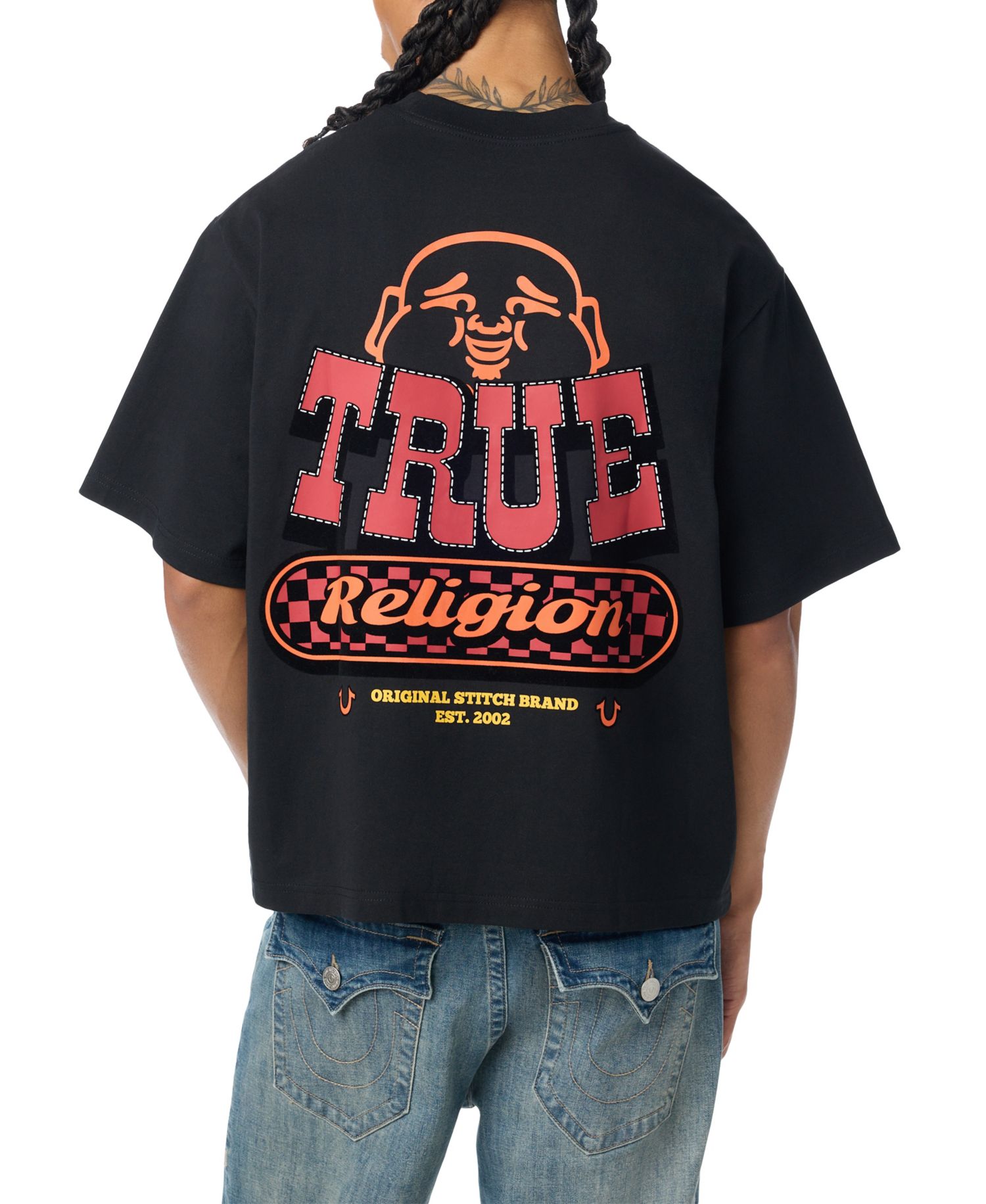 Men's Checkerboard Heavyweight Boxy Tee T-Shirt