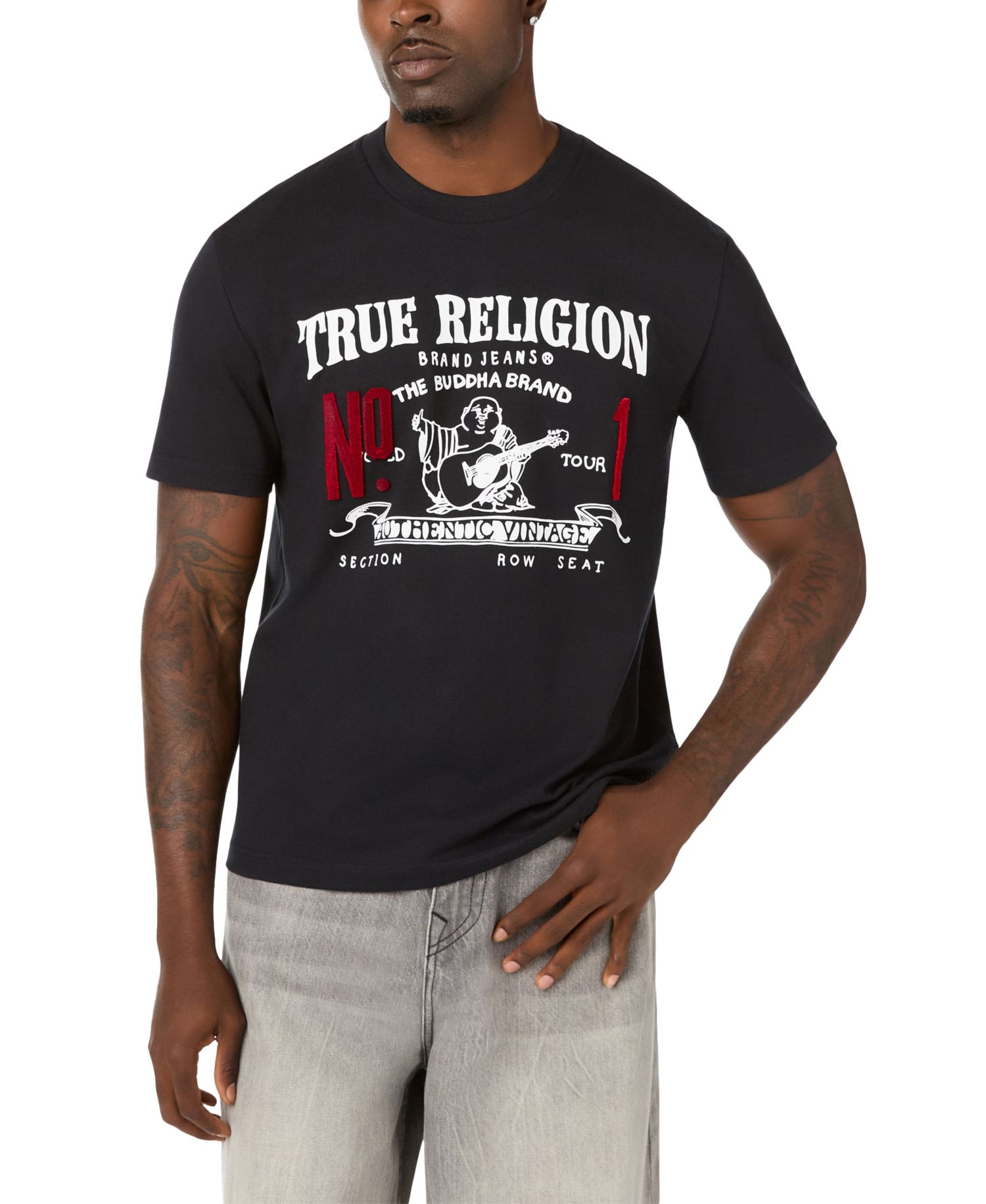 Men's True Vintage Logo Tee Crewneck T-Shirt
