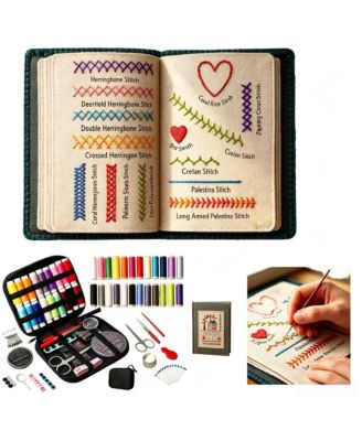 Beginner Embroidery Kit Cross Stitch Practice Book Starter Set