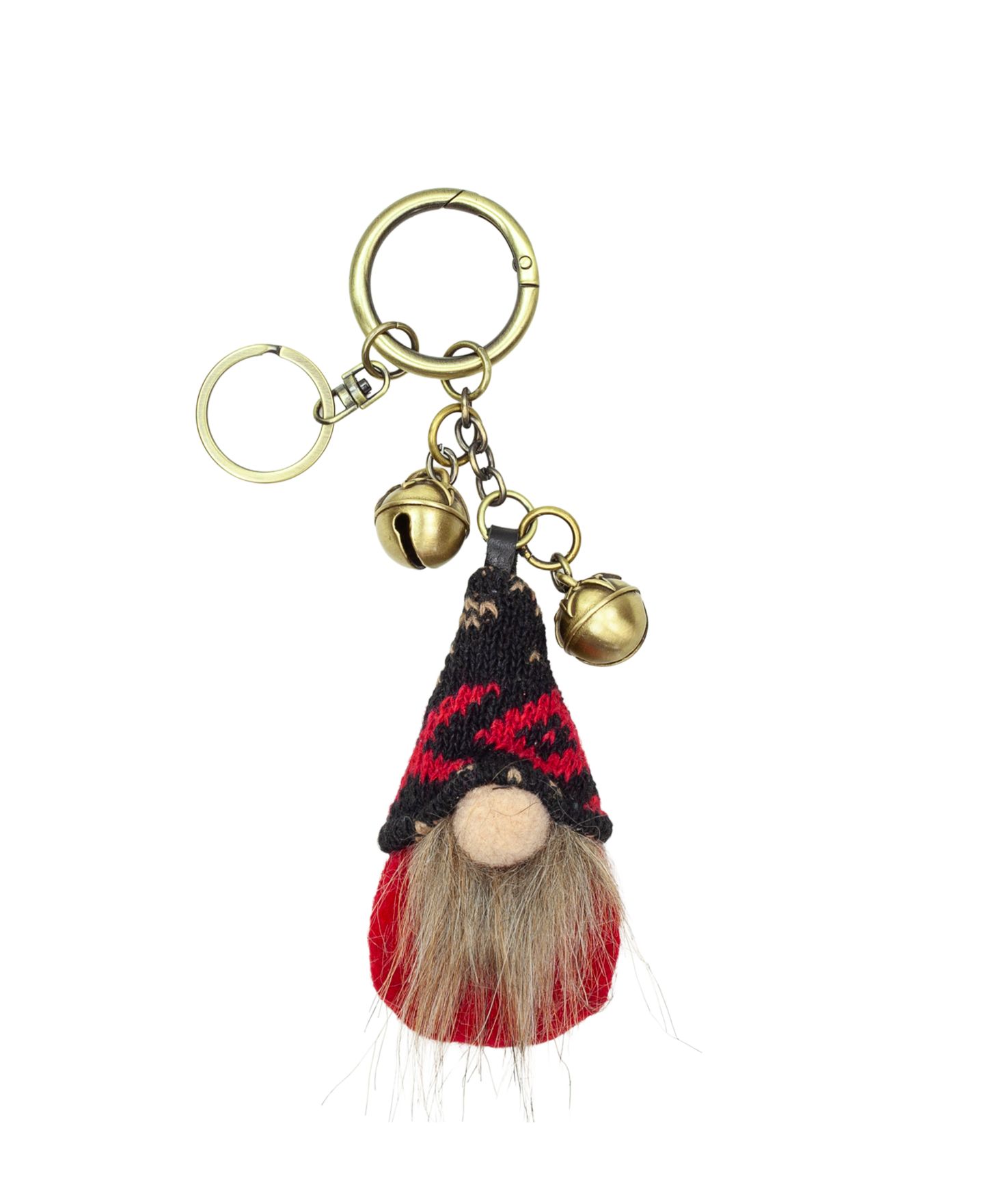 Женский брелок Patricia Nash Gnome Bell Bag Charm, цвет: Holiday Nordic Weave — фото 1