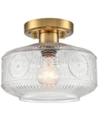 Vintage Ceiling Light Fixture 9-inch Small Globe Glass Flush Mount Lighting