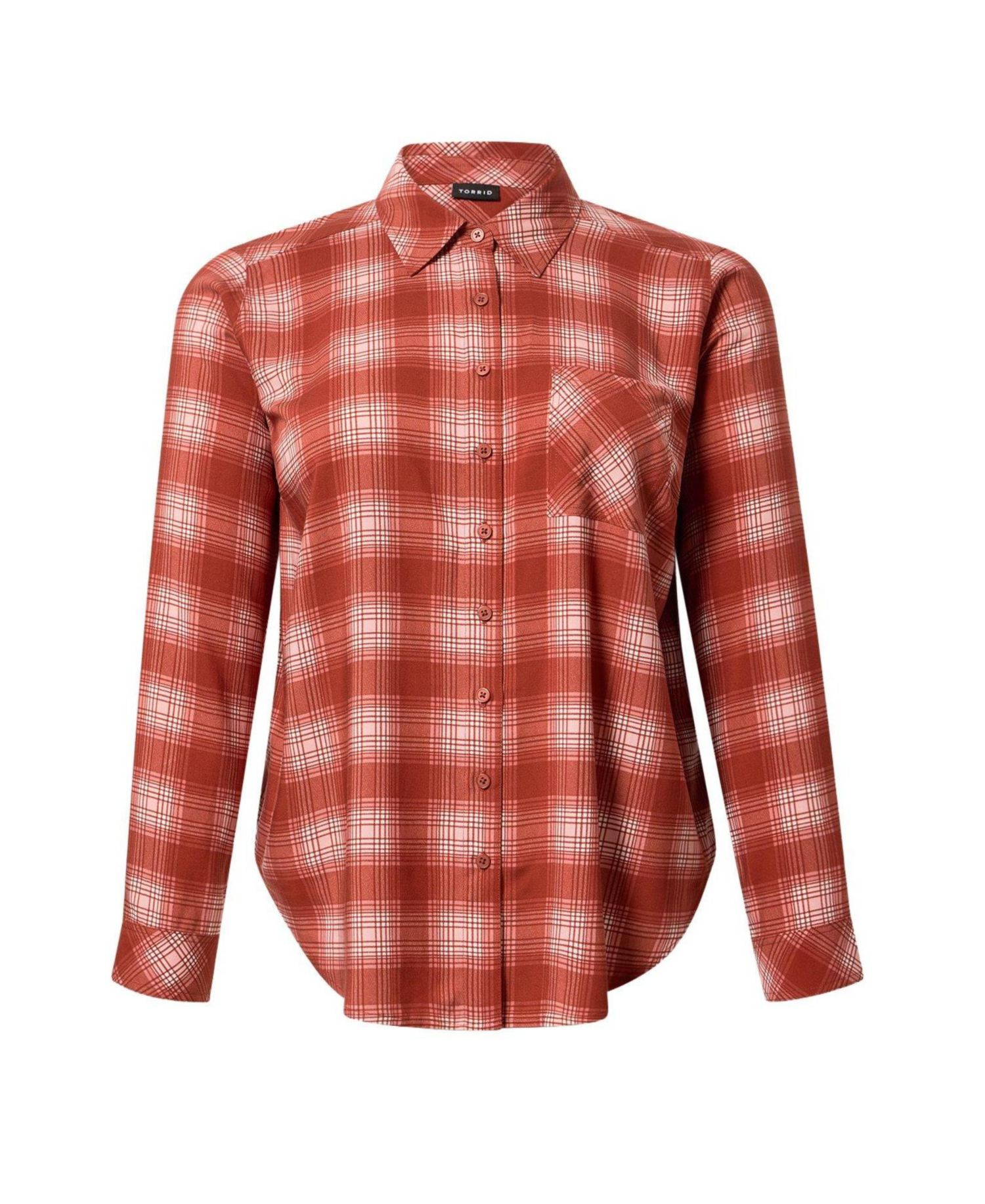 Plus Size Lizzie Slim-Fit Plaid Button-Up Shirt