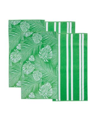 Cotton Jacquard 4 Pack Summer Beach Towels