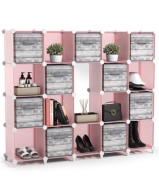 18-Cube Storage Organizer Cubby Shelf for Closet, Toys, Books, and More Space-Saving Bookshelf for Bedroom, Living Room, or Office