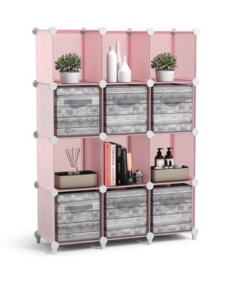 12-Cube Storage Organizer Cubby Shelf for Closet, Toys, Books, and More Space-Saving Bookshelf for Bedroom, Living Room, or Office