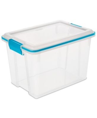 Large 20 Qt Home Storage Container Tote with Latching Lids, (24 Pack)